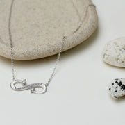 Silver Infinity & Rhodium plated Necklace